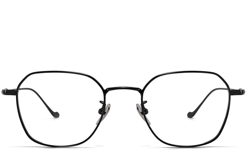 Geometric Black Titanium Glasses #BS1913-0174
