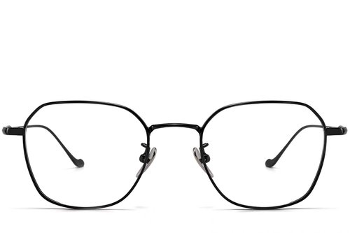Lunettes géométriques noires en titane #BS1913-0174