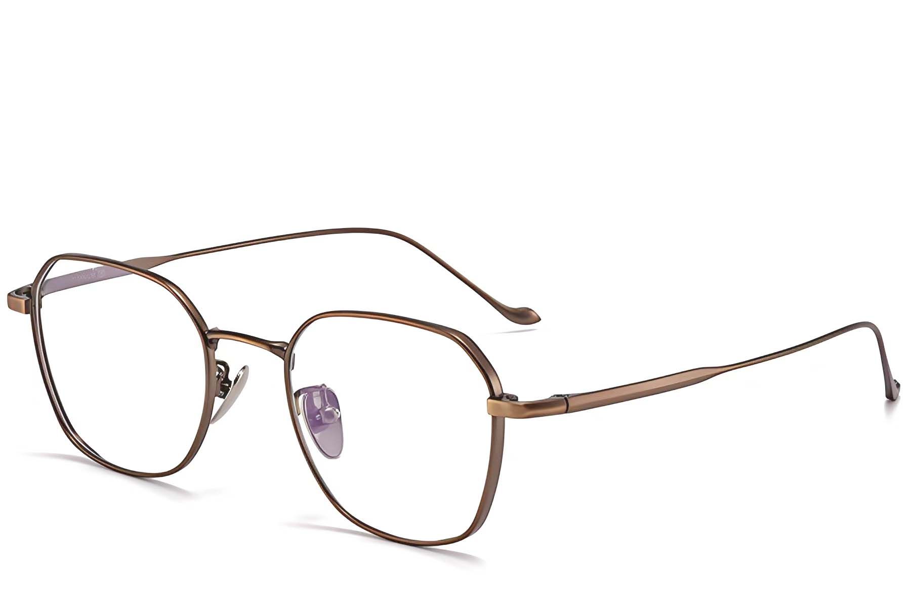 Geometric Copper Titanium Glasses #BS1913-0175