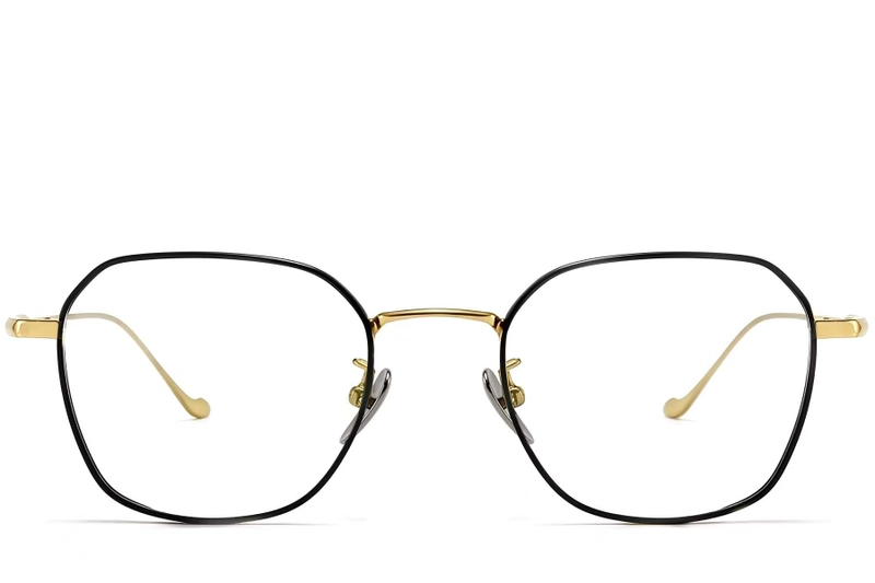 Geometric Black Titanium Glasses #BS1913-0177