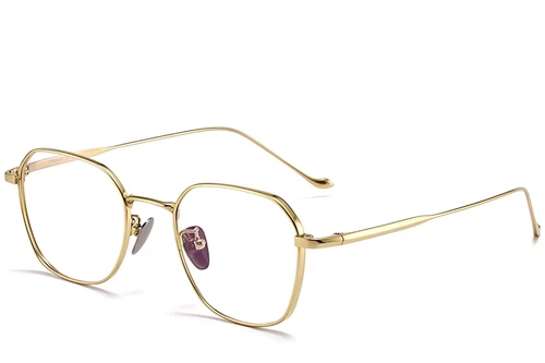 Geometric Golden Titanium Glasses #BS1913-0178