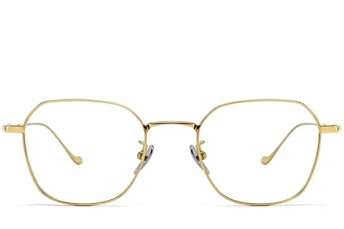 Geometric Golden Titanium Glasses #BS1913-0178