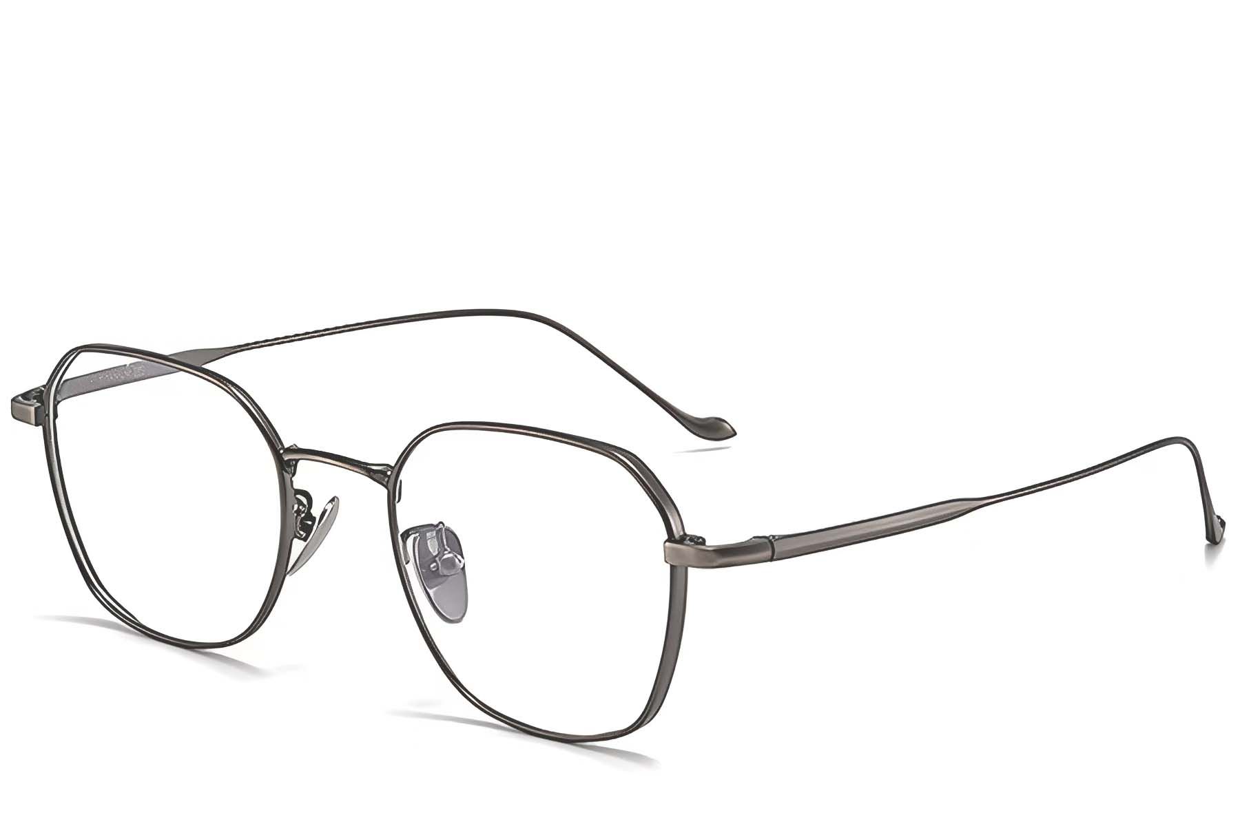 Geometric Grey Titanium Glasses #BS1913-0179