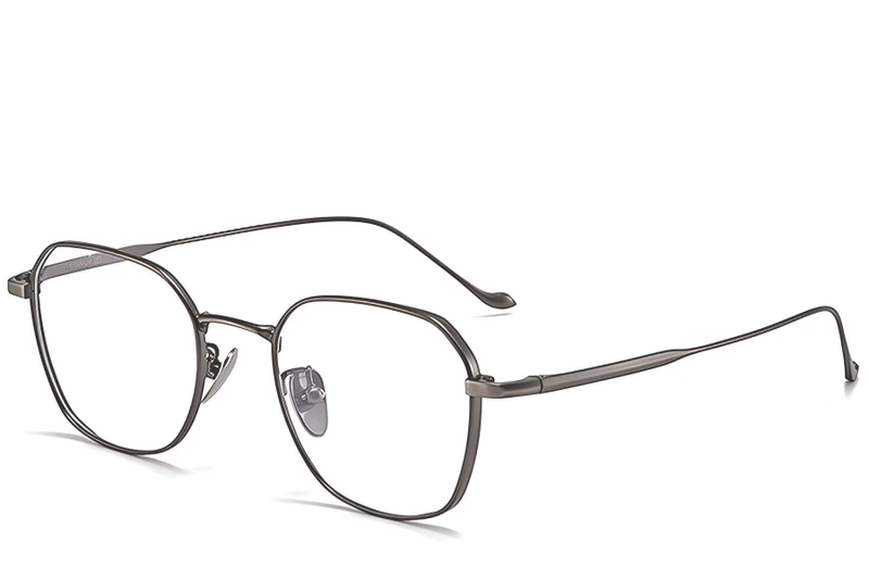 Geometric Grey Titanium Glasses #BS1913-0179
