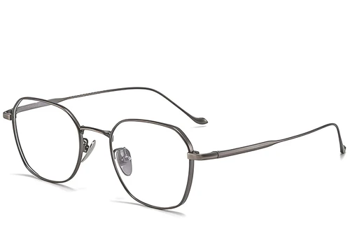 Geometric Grey Titanium Glasses #BS1913-0179