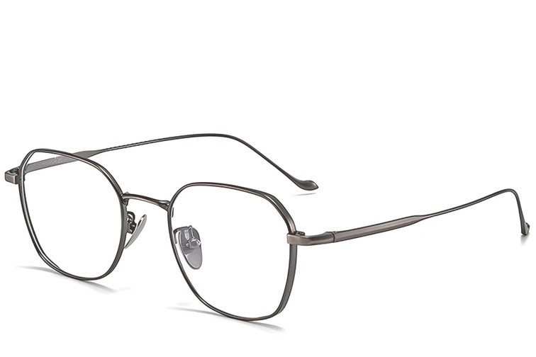 Gafas geométricas de titanio gris #BS1913-0179
