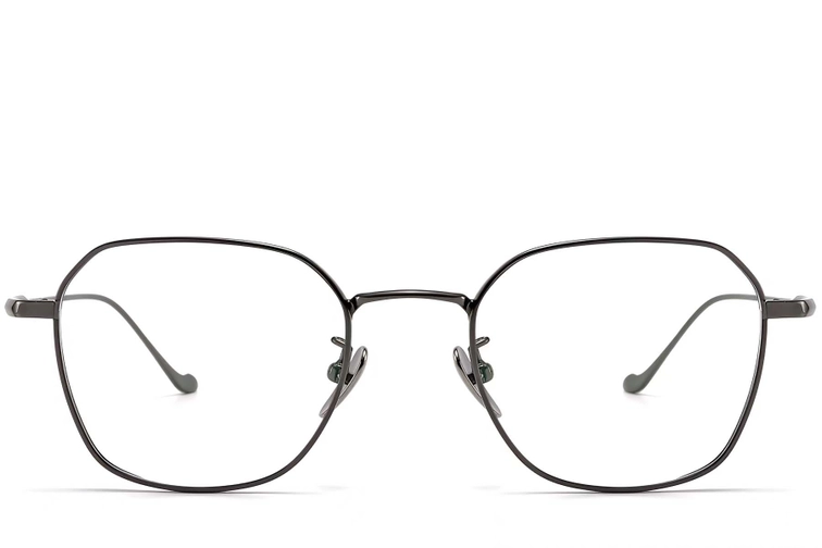 Geometric Grey Titanium Glasses #BS1913-0179