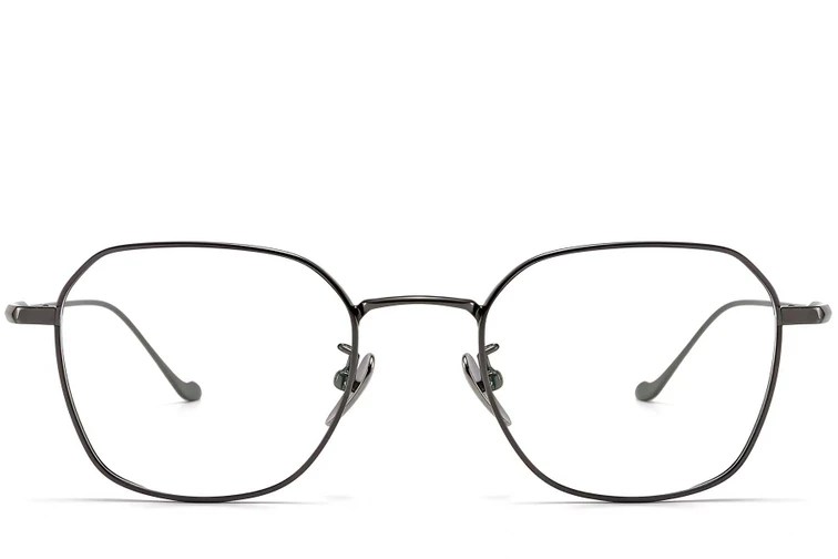 Gafas geométricas de titanio gris #BS1913-0179