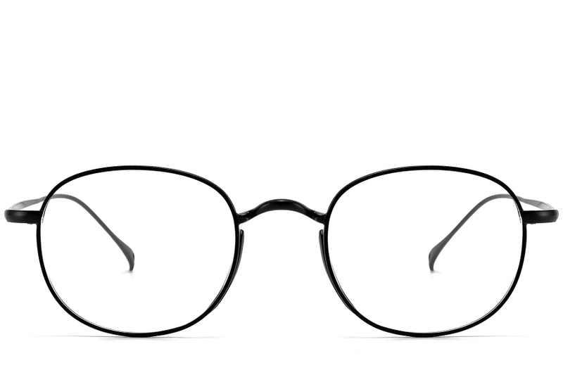Oval Black Titanium Glasses #BS1913-0180