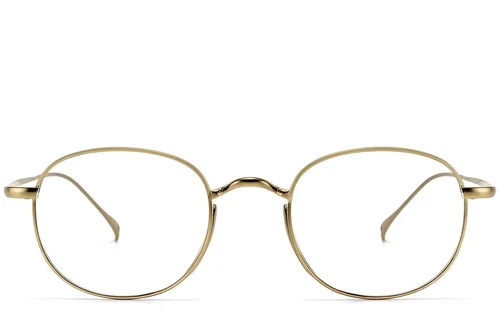 Oval Golden Titanium Glasses #BS1913-0181