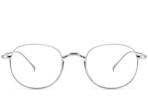 Oval Silver Titanium Glasses #BS1913-0182