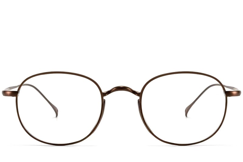 Oval Copper Titanium Glasses #BS1913-0183