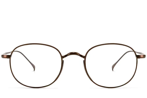 Lunettes ovales en cuivre et titane #BS1913-0183