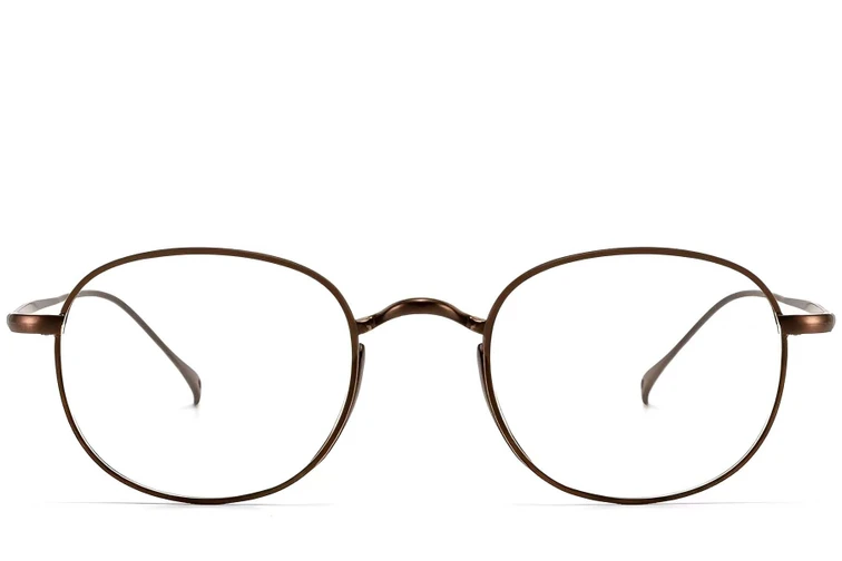 Ovale Kupfer-Titan-Brille #BS1913-0183