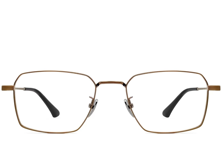 Gafas geométricas de cobre y titanio #BS1913-0184