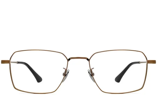 Lunettes géométriques en cuivre et titane #BS1913-0184