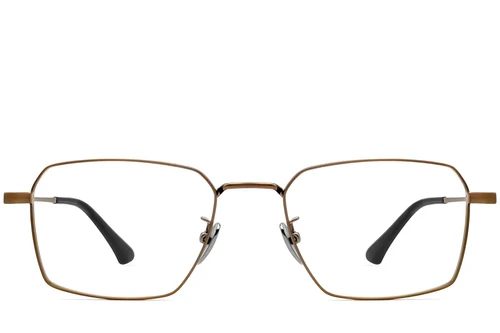 Gafas geométricas de cobre y titanio #BS1913-0184