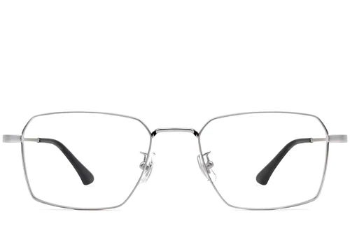Geometric Silver Titanium Glasses #BS1913-0185