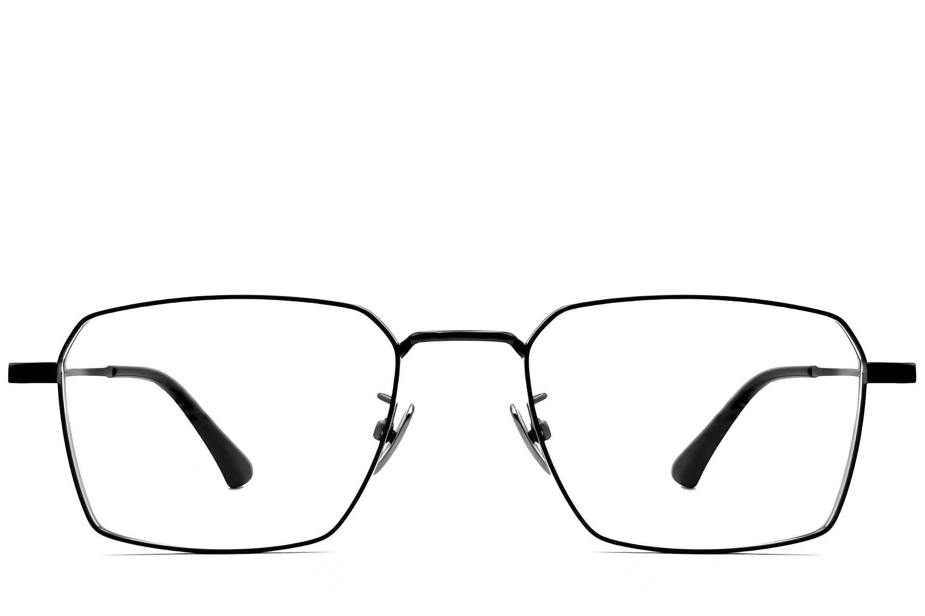 Gafas geométricas de titanio negro #BS1913-0186