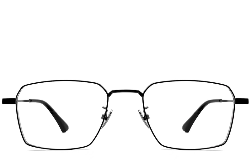 Geometric Black Titanium Glasses #BS1913-0186