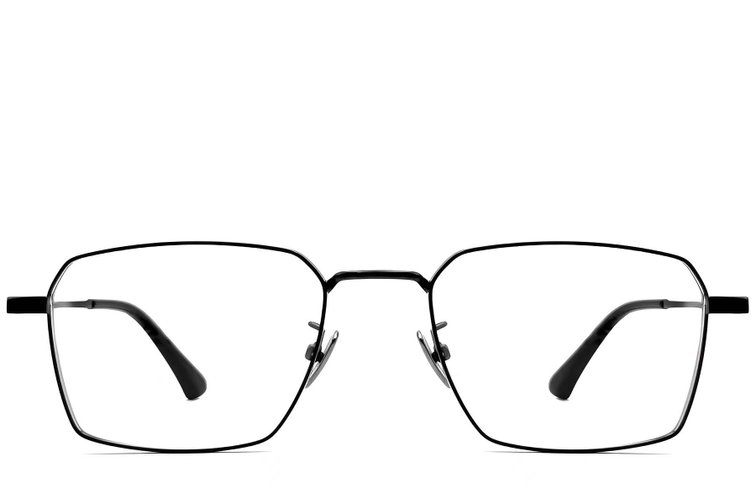 Gafas geométricas de titanio negro #BS1913-0186