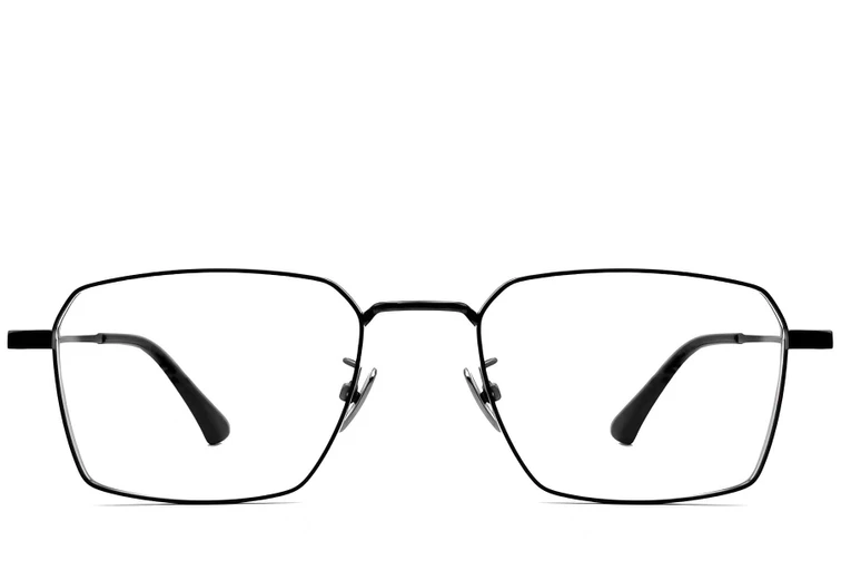 Geometric Black Titanium Glasses #BS1913-0186