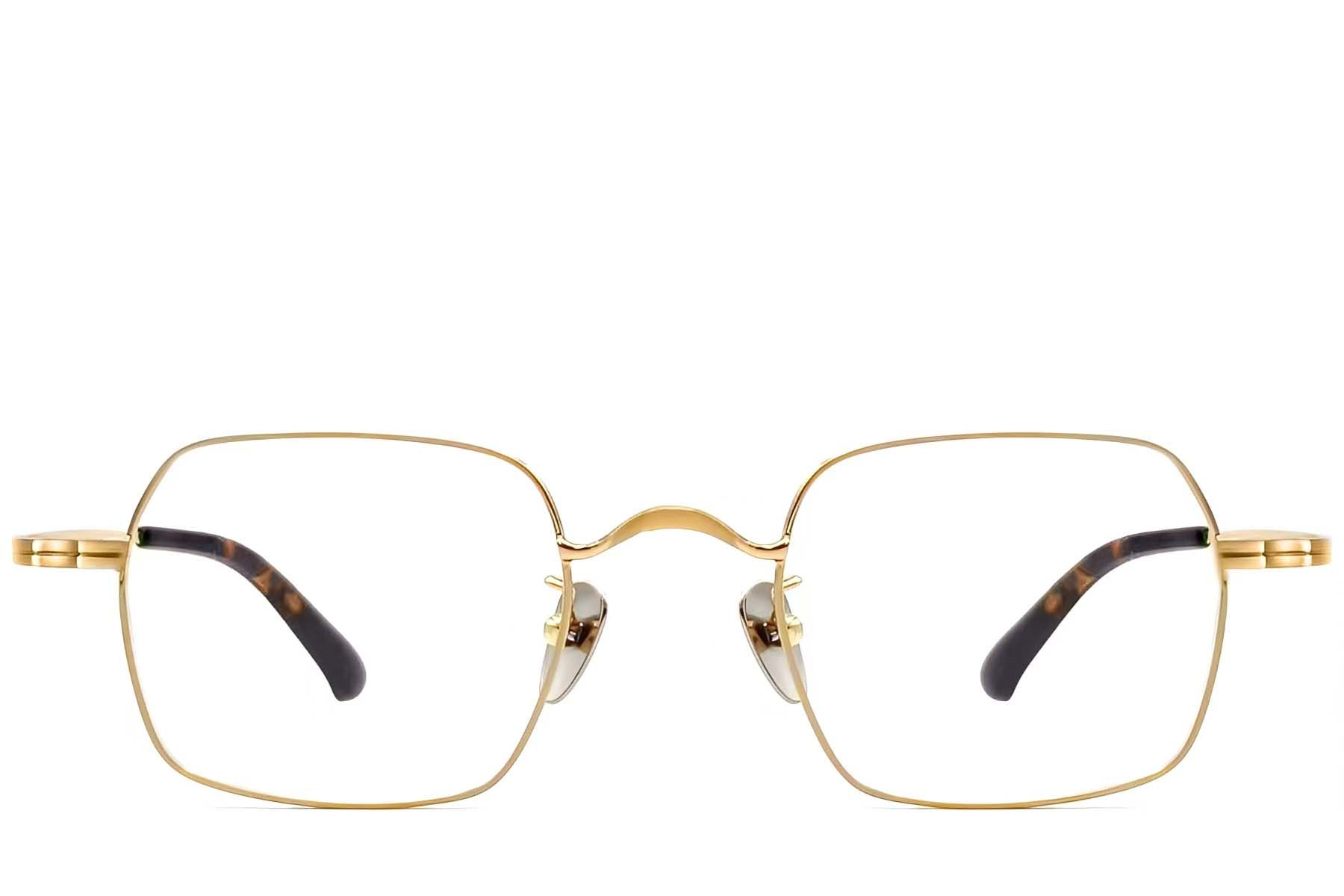 Rectangular Golden Titanium Glasses #BS1913-0189