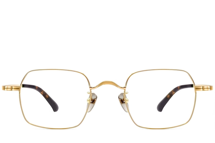 Rectangular Golden Titanium Glasses #BS1913-0189