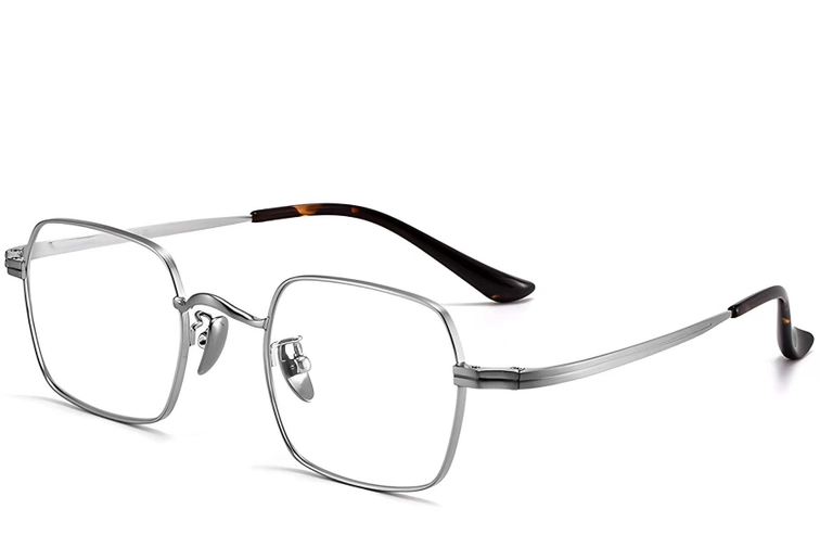 Geometric Silver Titanium Glasses #BS1913-0191
