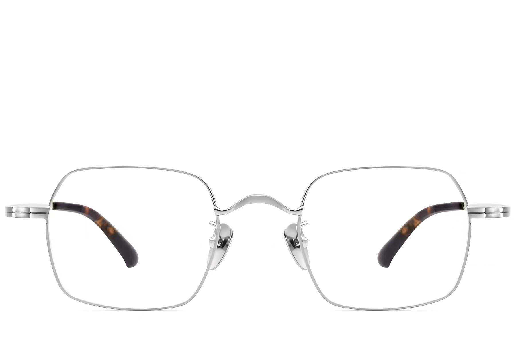 Rectangular Silver Titanium Glasses #BS1913-0191