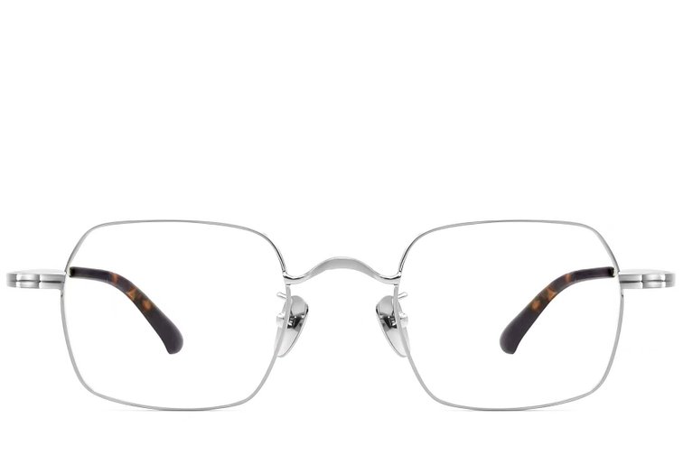 Rectangular Silver Titanium Glasses #BS1913-0191