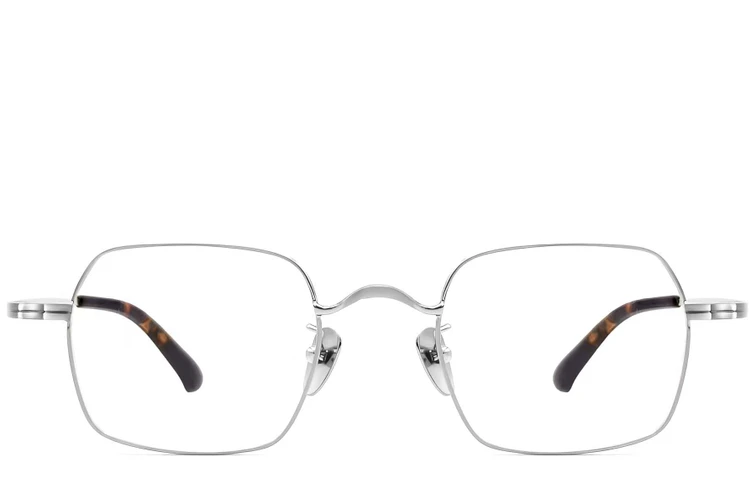 Rectangular Silver Titanium Glasses #BS1913-0191