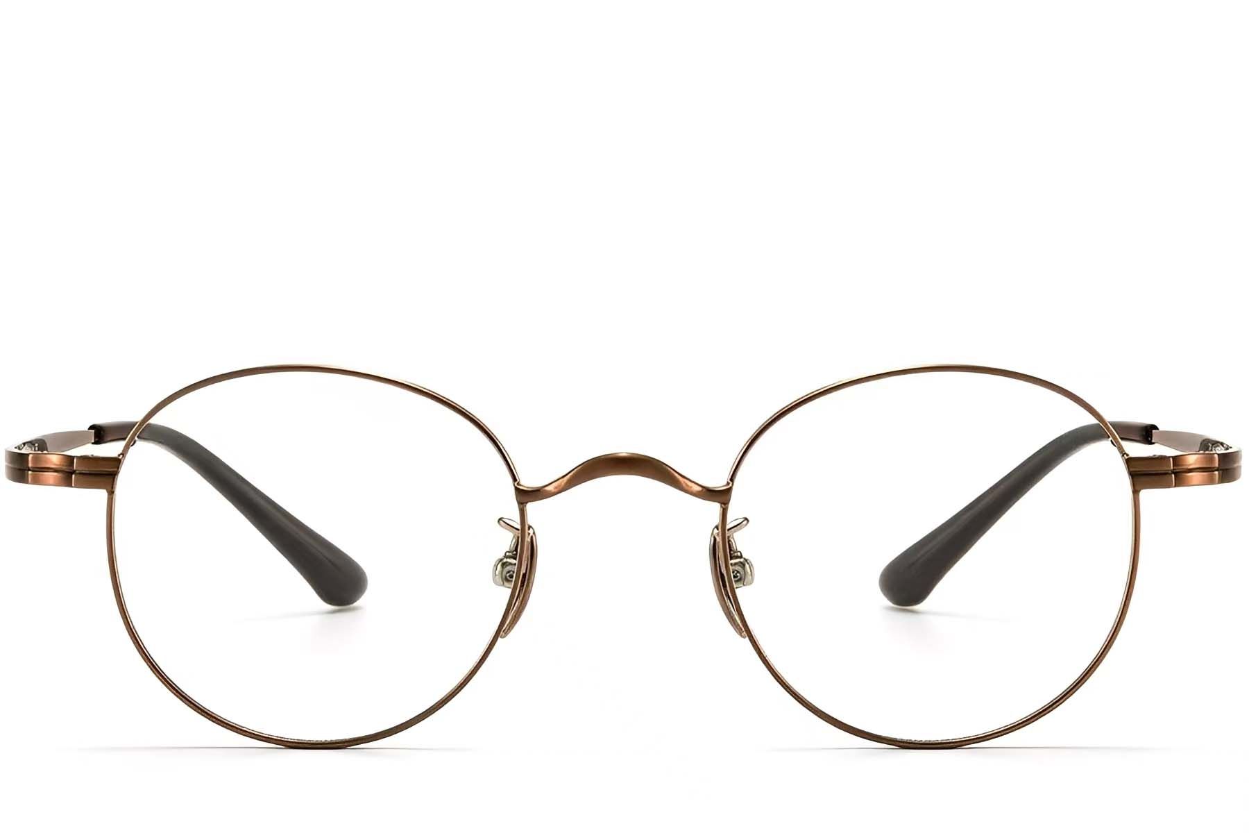 Oval Copper Titanium Glasses #BS1913-0192