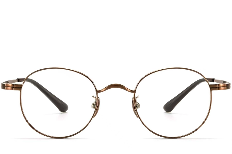 Oval Copper Titanium Glasses #BS1913-0192