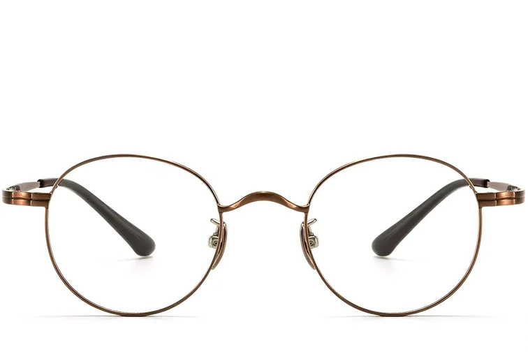 Oval Copper Titanium Glasses #BS1913-0192