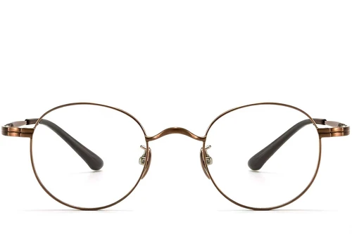Oval Copper Titanium Glasses #BS1913-0192