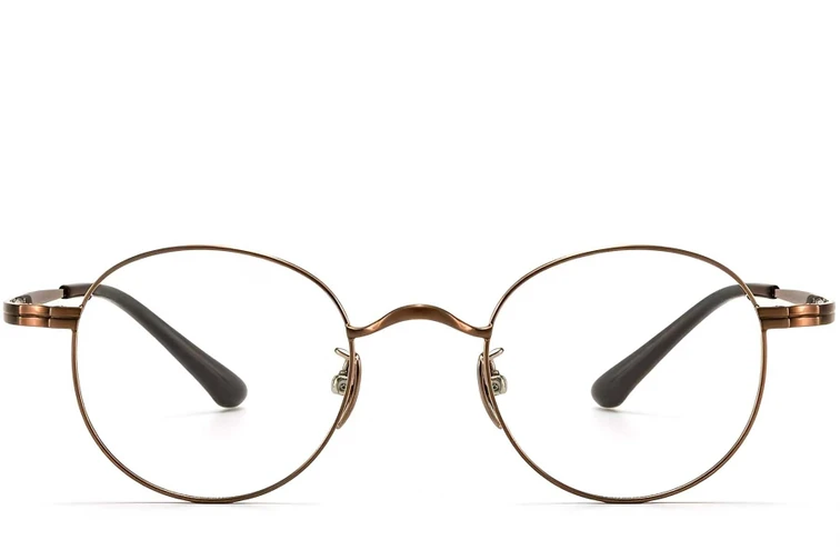 Ovale Kupfer-Titan-Brille #BS1913-0192