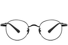 Oval Black Titanium Glasses #BS1913-0193