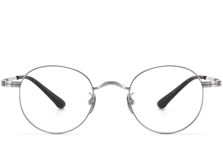 Oval Silver Titanium Glasses #BS1913-0194