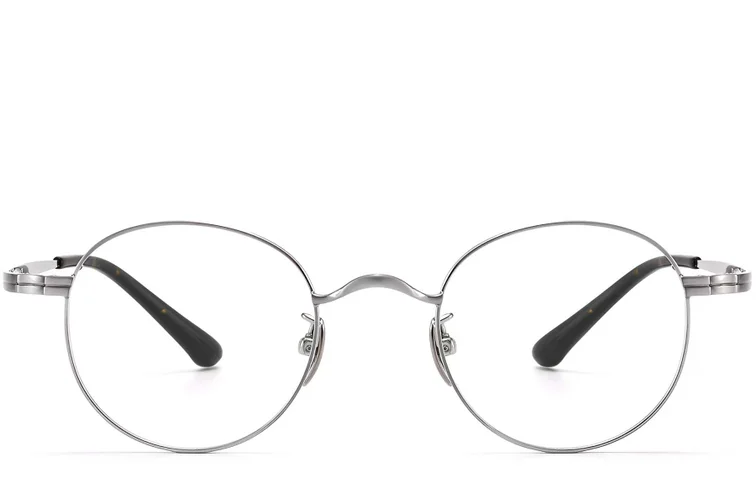 Oval Silver Titanium Glasses #BS1913-0194