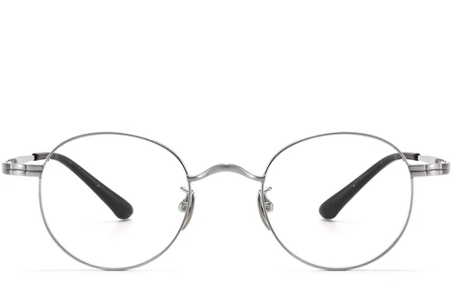 Oval Silver Titanium Glasses #BS1913-0194