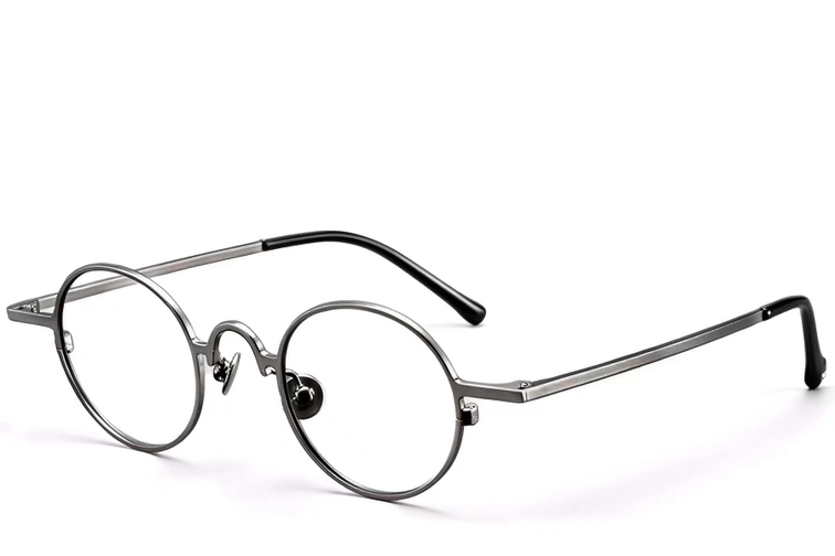 Oval Grey Titanium Glasses #BS1913-0203