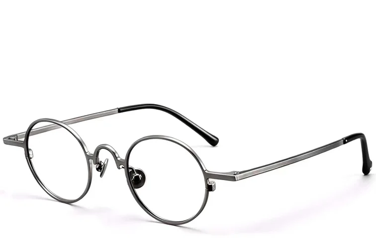 Occhiali rotondi in titanio grigio #BS1913-0203