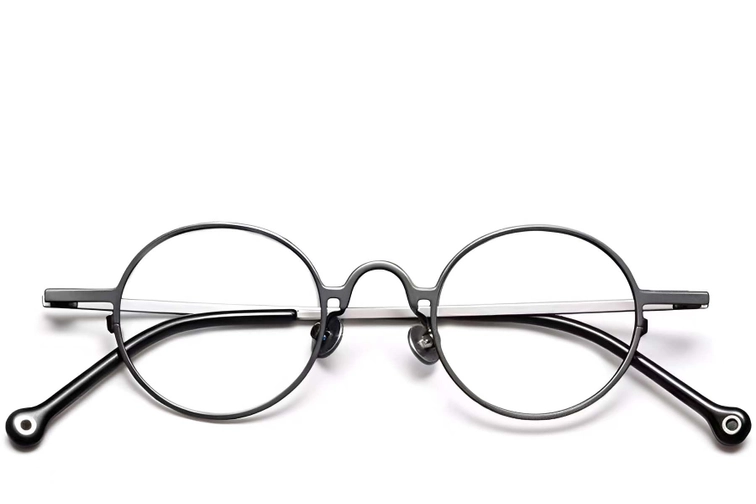 Oval Grey Titanium Glasses #BS1913-0203