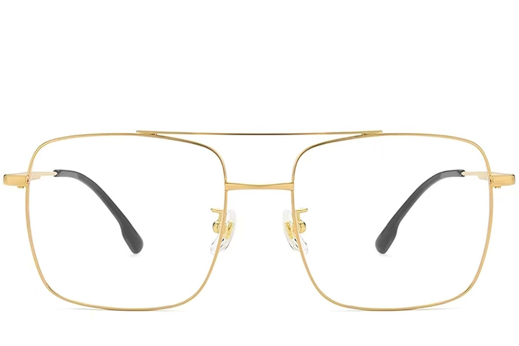 Gafas de aviador de titanio dorado #BS1913-0205