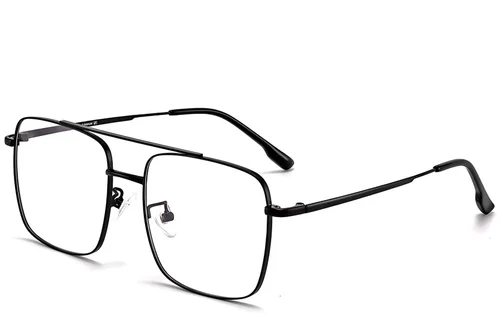 Lunettes aviateur noires en titane #BS1913-0207