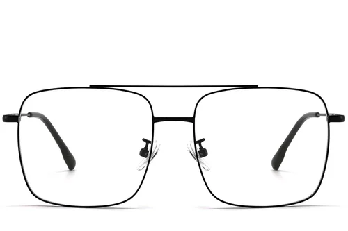 Lunettes aviateur noires en titane #BS1913-0207