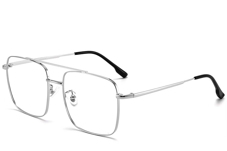 Gafas de aviador de titanio plateado #BS1913-0208