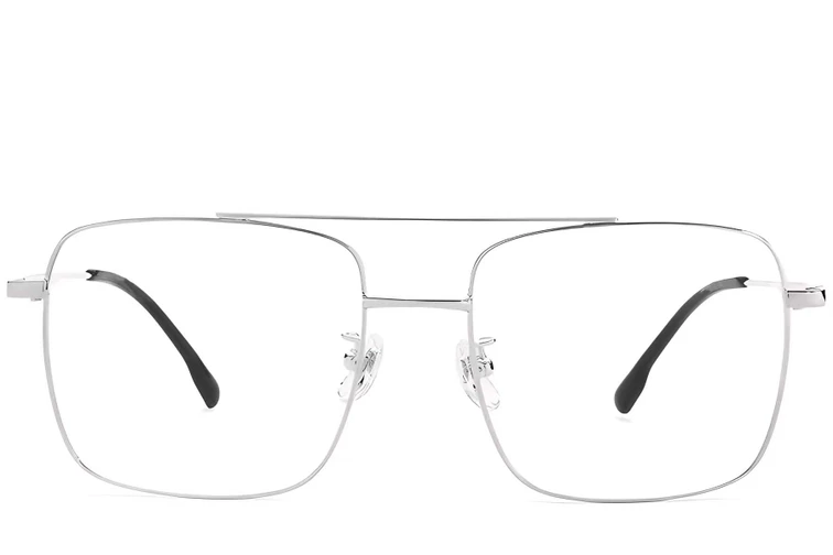 Gafas de aviador de titanio plateado #BS1913-0208