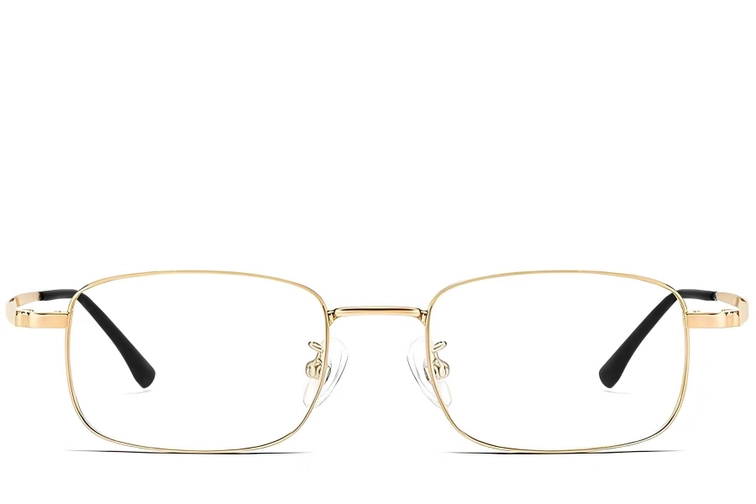Rectangular Golden Titanium Glasses #BS1913-0212